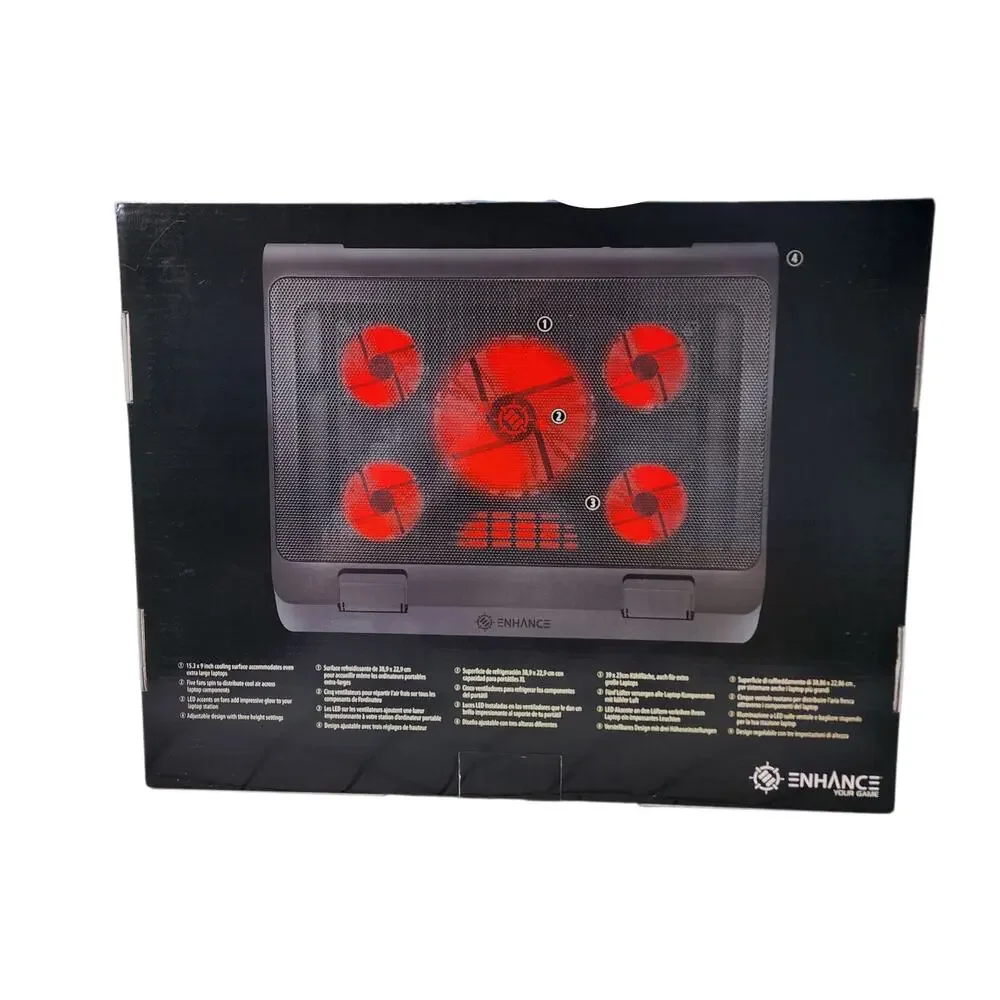 ENHANCE GX-C1 Gaming Red LED Laptop Portable Cooling Stand